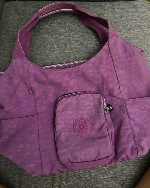 Bolsa ombro KIPLING grande roxa
