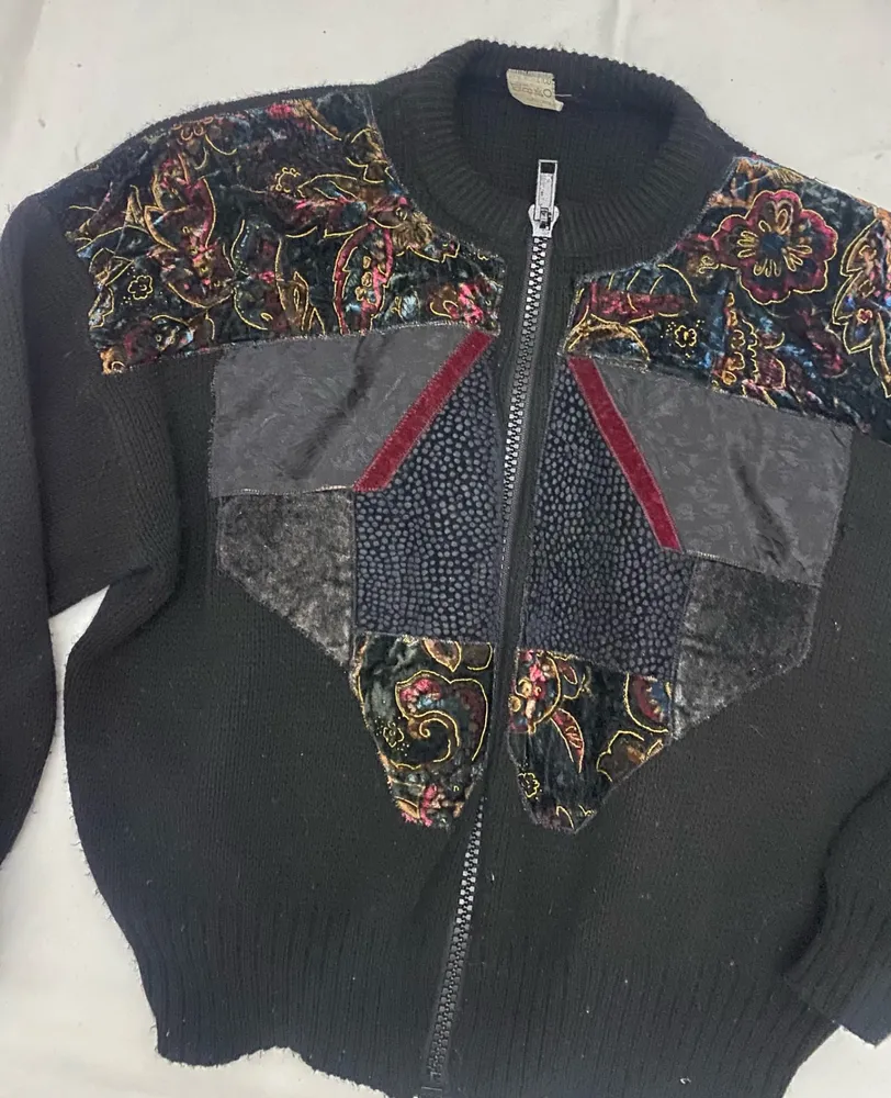 Cardigan em tricot vintage