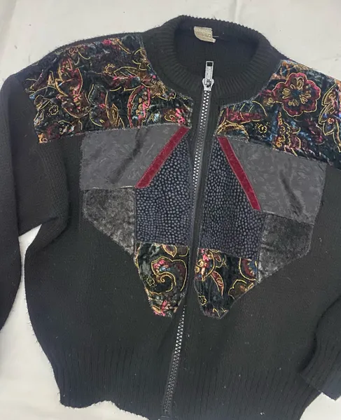 Cardigan em tricot vintage