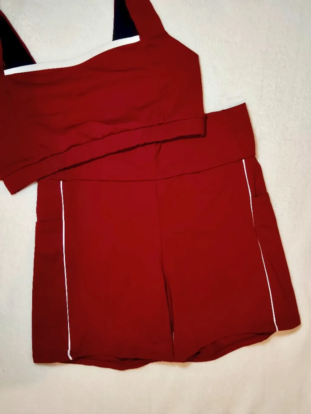 conjunto fitness vermelho bordô