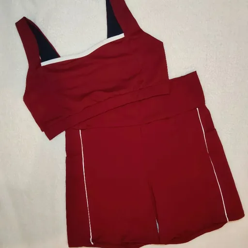 conjunto fitness vermelho bordô