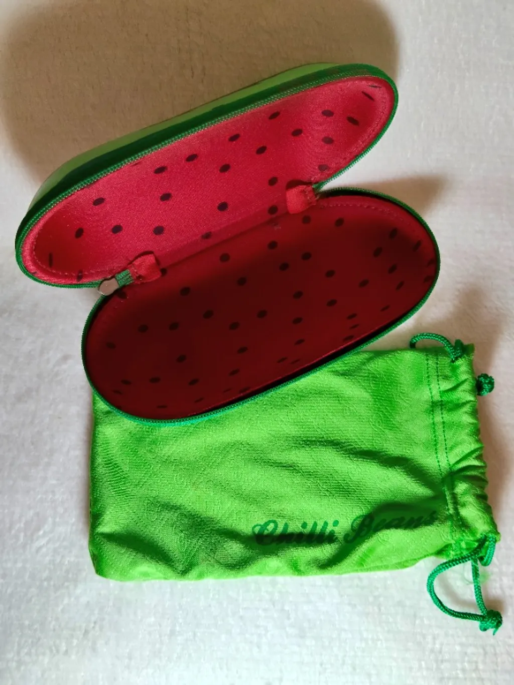 case estojo óculos de sol melancia