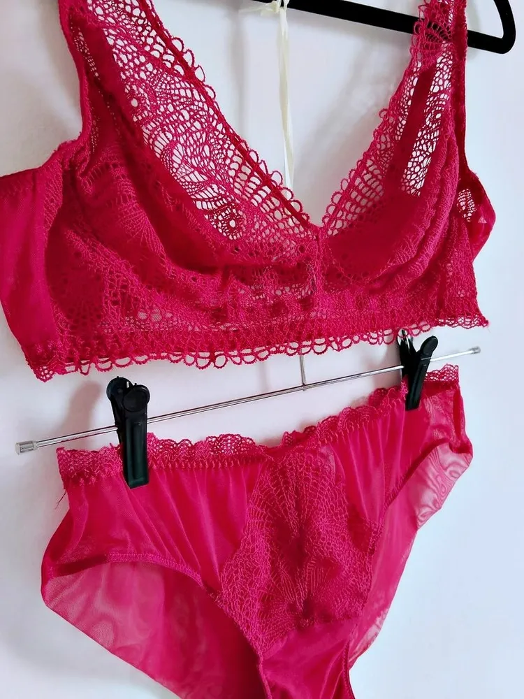 conjunto intimissimi renda pink