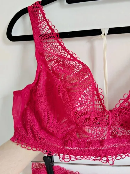 conjunto intimissimi renda pink