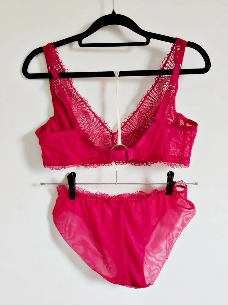 conjunto intimissimi renda pink