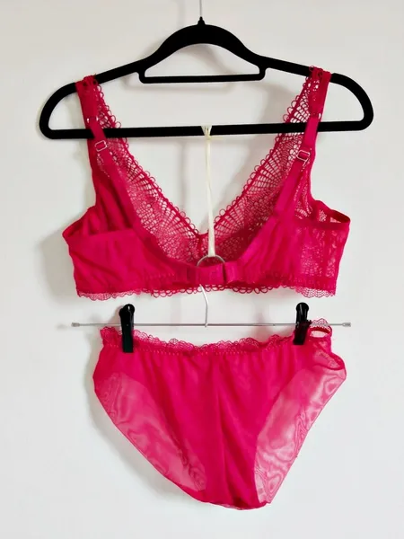 conjunto intimissimi renda pink