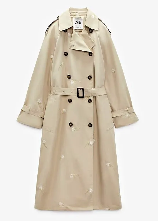gabardina bordada da zara