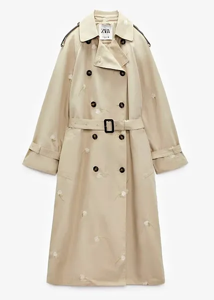 gabardina bordada da zara