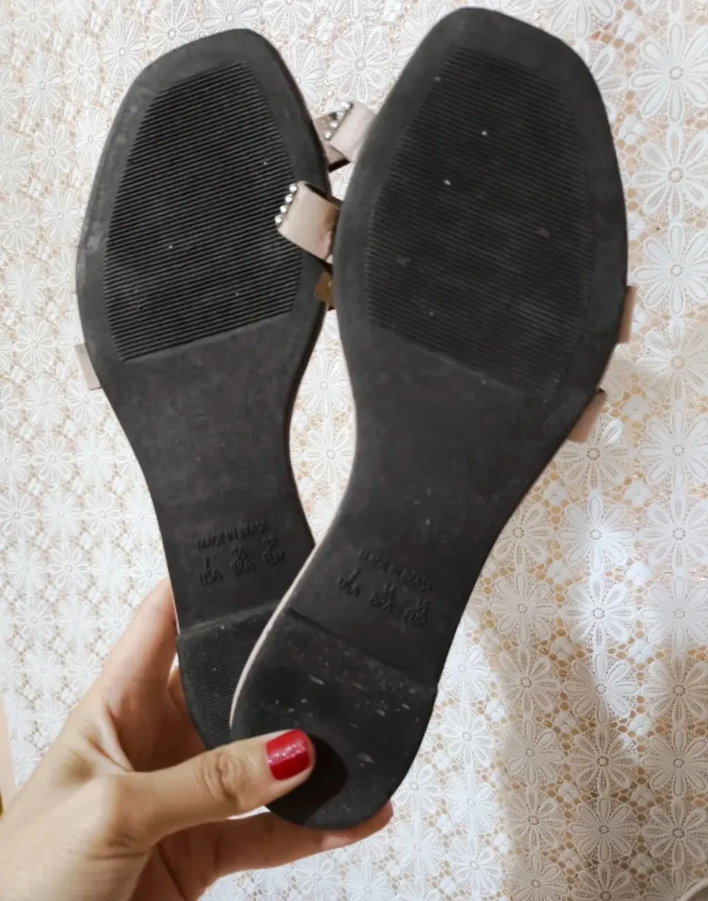 rasteirinha rosa de strass gabriela