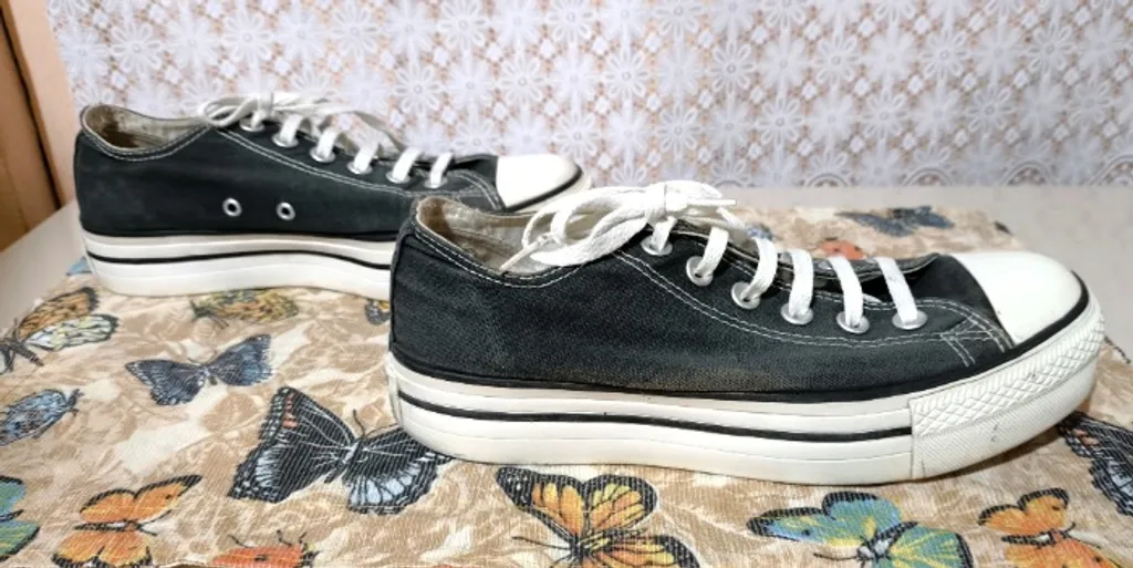 Tênis Converse All Star preto plataforma original, tamanho 36