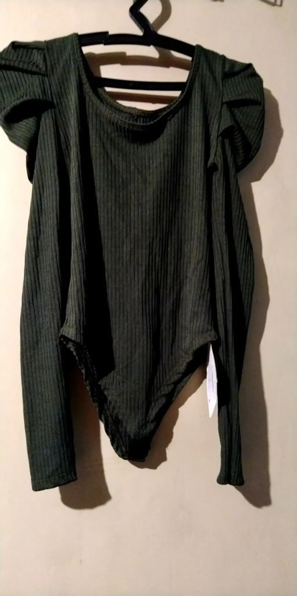 Body verde manga longa