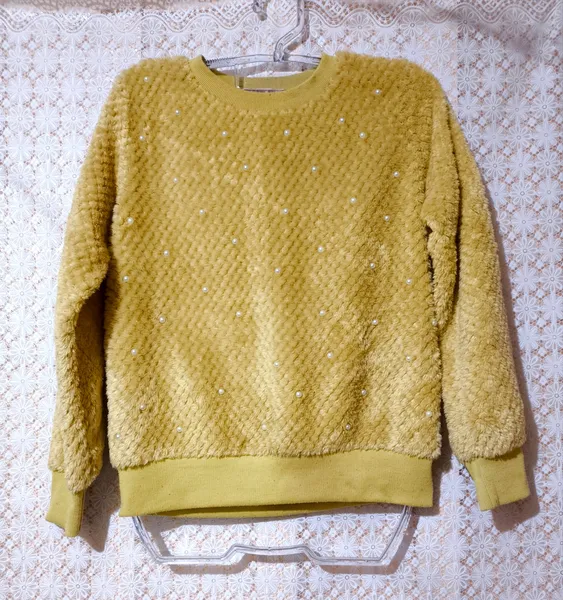 Blusa de frio peluciada amarela/ mostarda