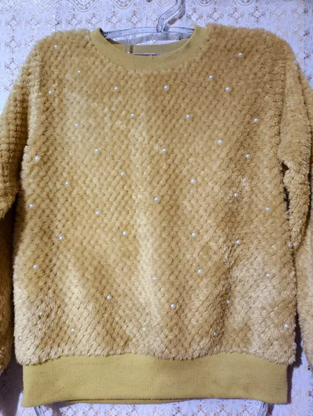 Blusa de frio peluciada amarela/ mostarda