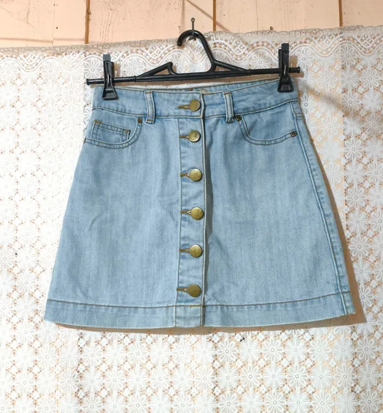 Saia jeans Forever 21 azul claro