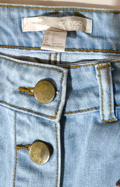 Saia jeans Forever 21 azul claro