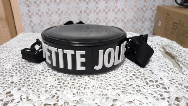 Bolsa Petite Jolie preta redonda