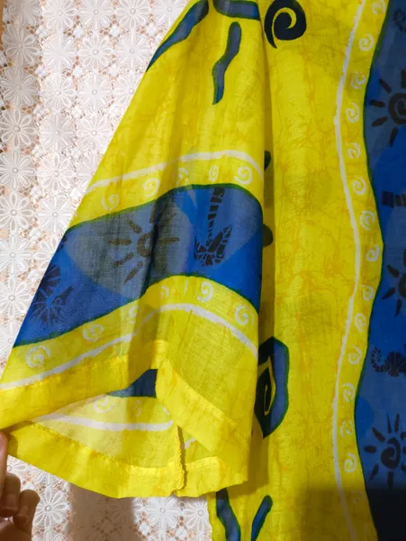 Camisa amarela estampada áfrica