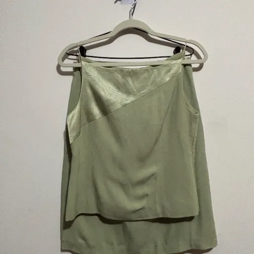 conjunto social verde vintage, da shoulder