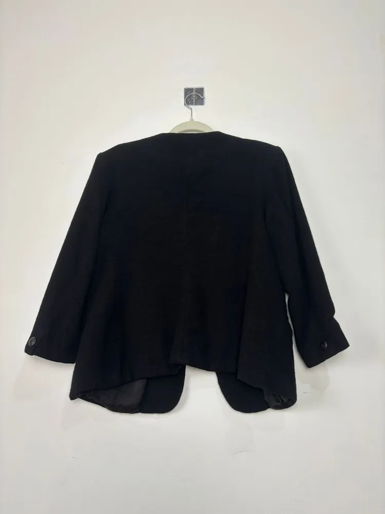 blazer vintage preto de lã, da stephen douglas