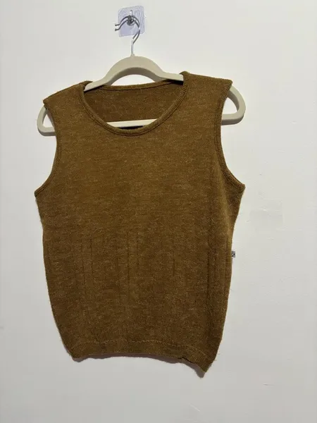 regata vintage de lã marrom (cgc)