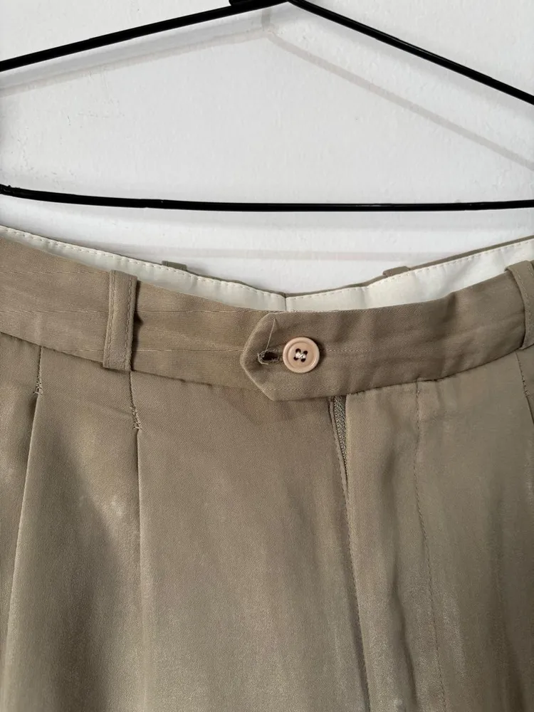 calça de alfaiataria caramelo, da preston field