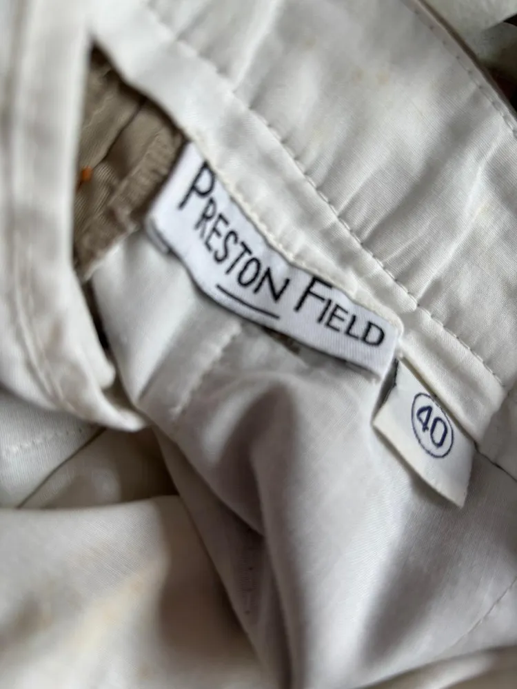 calça de alfaiataria caramelo, da preston field