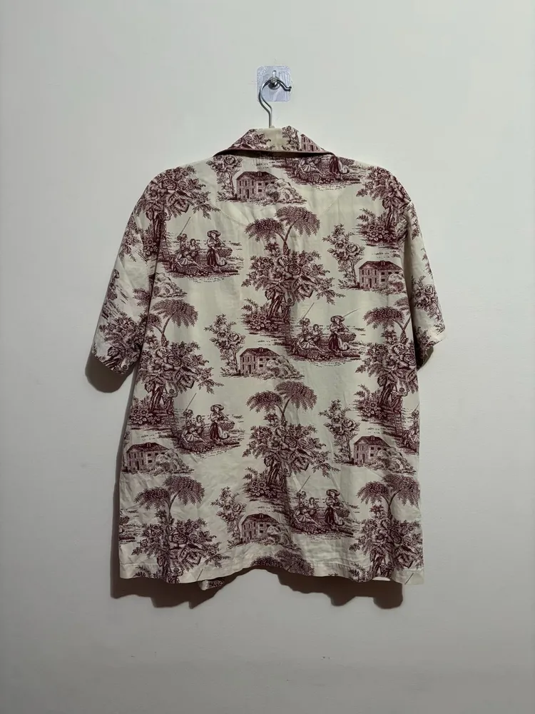 camisa de pijama branca estampada, da jogê