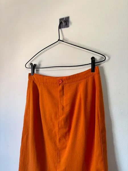 saia de alfaiataria laranja
