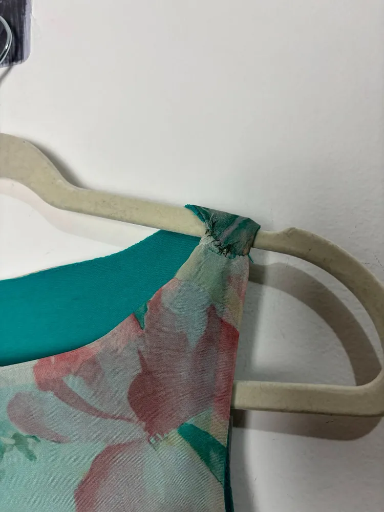 vestido midi estampado floral de tule