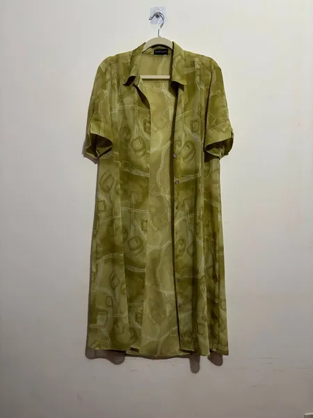 chemise longa estampada