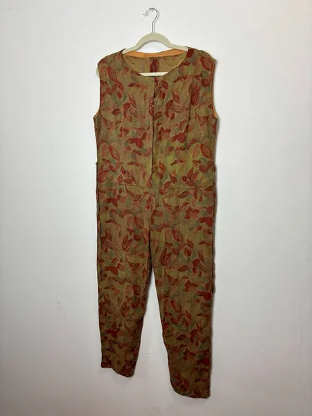 macacão vintage estampado