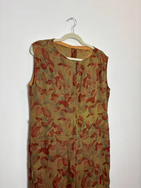 macacão vintage estampado