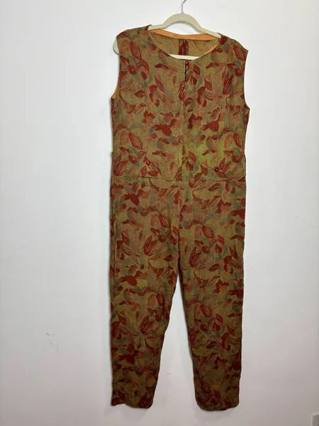 macacão vintage estampado