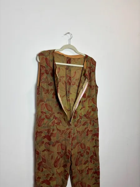 macacão vintage estampado