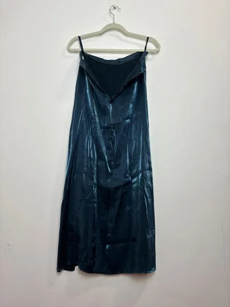 conjunto vintage azul escuro, de regata e saia