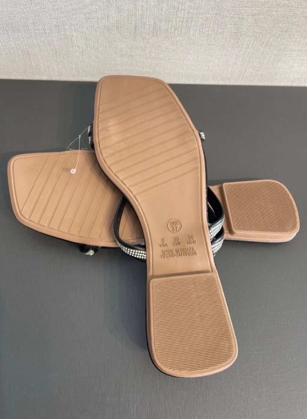 Rasteirinha com strass - Tam 37