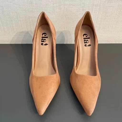 sapato de salto , de camurça, tam 37