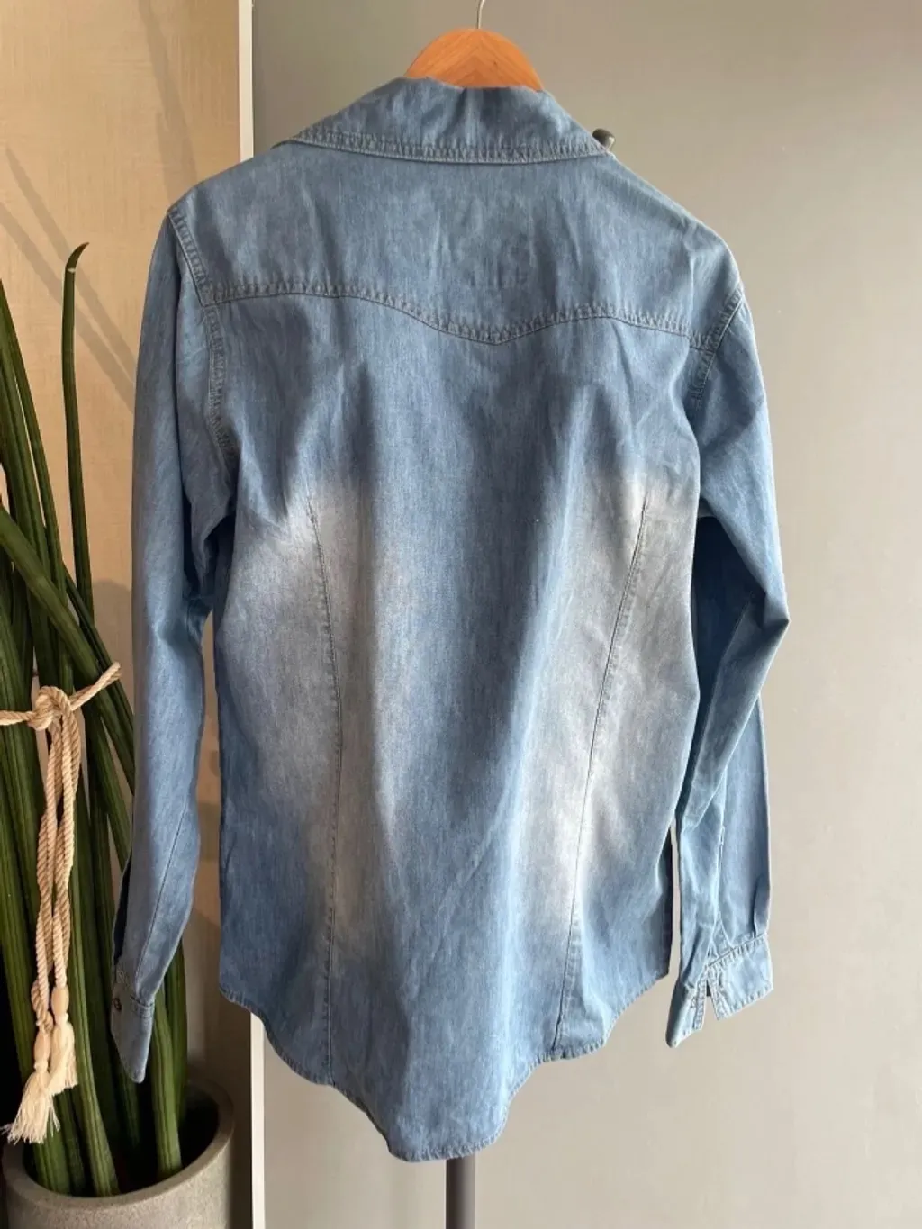 Camisa jeans manga longa - Tam - M