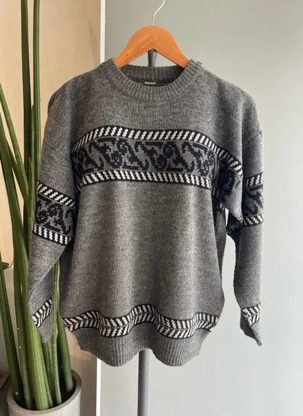 malha de lã cinza Tam M
