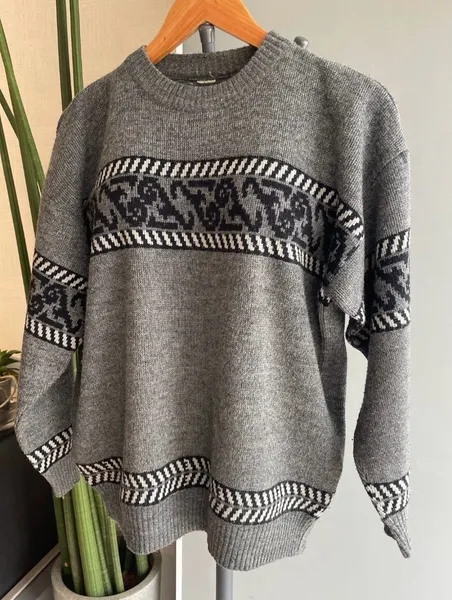 malha de lã cinza Tam M