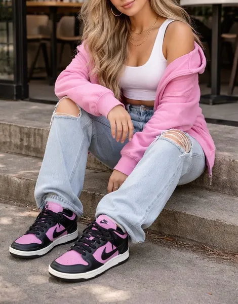 Tênis Nike dunk low twist rush fuchsia tam 37