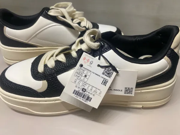 Tênis Zara sneakers em couro, 38. vem que aqui tem coisa boa