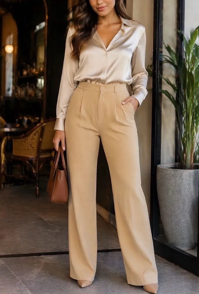 calça feminina alfaiataria Zara Tam P