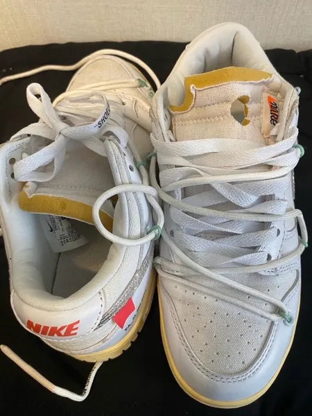 Tênis Nike dunk low off white x lot 1 of 50 -  tam 37