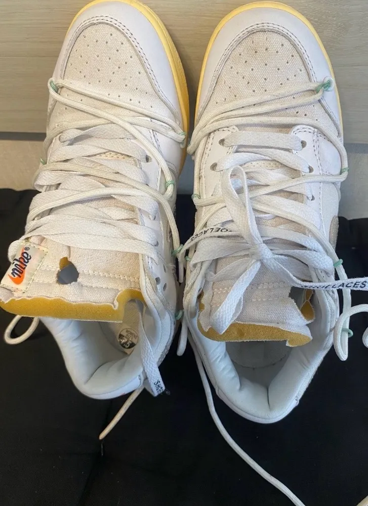 Tênis Nike dunk low off white x lot 1 of 50 -  tam 37