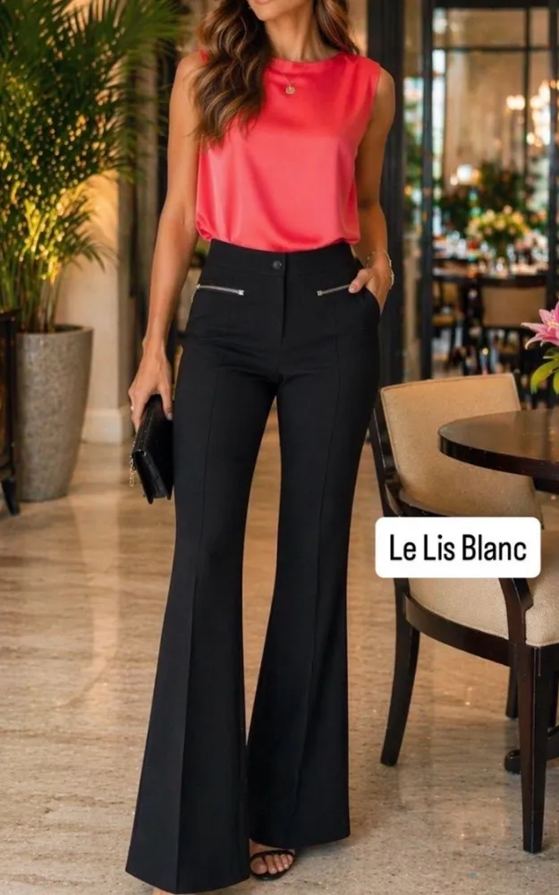 calca flare le lis blanc tam 38