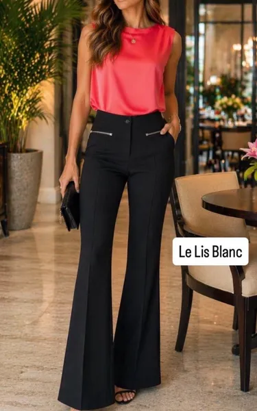 calca flare le lis blanc tam 38