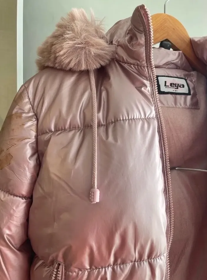 jaqueta puffer metalizada Tam m
