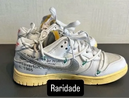 Tênis Nike dunk low off white x lot 1 of 50 - tam 37