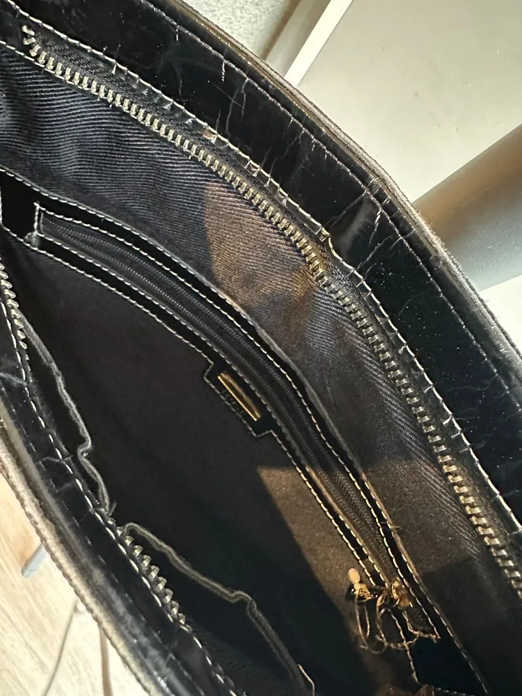 bolsa de couro preta corello